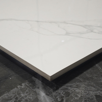 Prix fabricant - Carreaux de sol intérieurs en porcelaine blanche polie 300*300/600*600mm, anti-taches, faible absorption d'eau, antidérapants