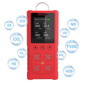 Fabrika Teslimatlı El Tipi Çoklu 4'ü 1 Arada Alarm 0-100%LEL EX O2 CO H2S COMB Sensörlü Çoklu Gaz Dedektörü Taşınabilir Gaz Dedektörü - Product Image 1