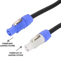 Kabel Daya Tembaga Powercon 3x2.5mm Berisolasi PVC IP44 untuk Layar LED Pencahayaan Panggung