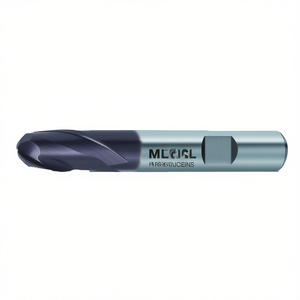 Fresa de extremo esférico HSS-Co estándar Ttake TA1418 con recubrimiento de TiAlN, helicoidal de 30 grados, 2 filos - Product Image 2