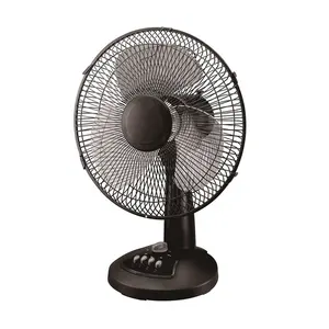 Huishoudelijke Slimme Elektrische Zwarte Ac Dc Oscillerende Klein Formaat Desktop Bureau Draagbare 12 Inch Mini Ventilateur Tafelventilator