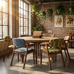 <strong>Mid</strong> <strong>Century</strong> Z Shape Solid Wood <strong>Dining</strong> <strong>Chair</strong> Ash Wood Retro Upholstered Armchair Vintage Restaurant Furniture <strong>Table</strong> <strong>and</strong> <strong>Chair</strong> Set - Product Image 3