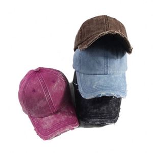 Gorra de Béisbol Vintage Lavada, Desgastada, Lisa, de 6 Paneles, Estilo Denim, 100% Algodón, Gorra Deportiva - Product Image 4