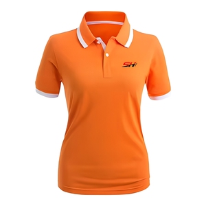 เสื้อโปโลผู้หญิงทรงคลาสสิก แขนสั้น ผ้าคอตตอนผสมเนื้อนุ่ม สำหรับเล่นกอล์ฟ เทนนิส และกิจกรรมกลางแจ้ง - Product Image 1