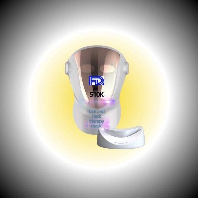 New Professional Mask Customised LOGO Skin Care Near Infrared Nir Facial Photon Silicon Led Red Light Therapy Face and Neck Mask