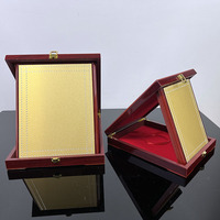 Plaques et récompenses en bois personnalisées MH-NJ0100 de forme rectangulaire en or, argent, bronze, plaques de récompense en bois