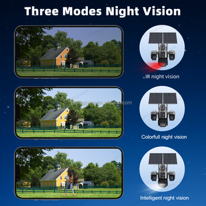 Hongnaer 20MP Solar Panel Aangedreven Draadloze 4G LTE Beveiligingscamera CCTV PTZ IP Camera HiEasy AOV 4 Lens Buiten 4G Simkaart Solar Camera - Product Image 5