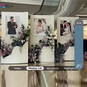 Fondo de arco de acrílico LEDA Factor, accesorios de boda blancos para diversas actividades a gran escala - Product Image 1