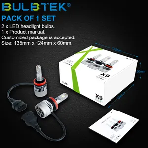 BULBTEK X9 D2 Compact Design D2 Auto Led Headlight Bulbs Plug Play Lights For Cars Headlights