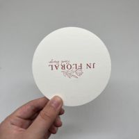 Papier d'art personnalisé en couleur découpé à l'emporte-pièce en forme de cercle rond pour cartes de visite impression de cartes de vœux de remerciement