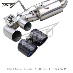 Tuyaux d'échappement Boska pour Chevrolet Corvette C8 6.2L 2019-2025, silencieux cat-back avec soupape d'origine et downpipe droit - Product Image 4