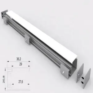 High quality low price Aluminum and pc diffuser extrusion body material recessed aluminum led profile for strips