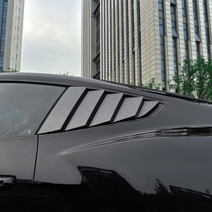 Ford Mustang MK7 2024+ Rear Window Louver Decal Piano Black Carbon Fiber Texture Exterior Modification - Product Image 3