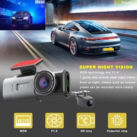 Caméra de tableau de bord 4K pour voiture, grand angle super large 170 degrés, vision nocturne super performante F1.8, assistance à l'image de recul, caméra avant et arrière, WiFi, vente en gros