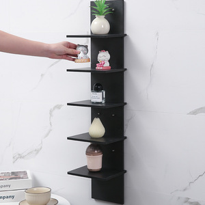 Estante de almacenamiento montado en la pared, rectangular y grueso de 5 niveles, para uso doméstico en el baño - Product Image 2
