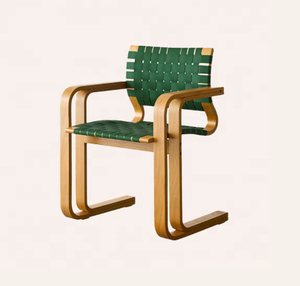 Sillas de comedor de madera maciza de diseño para adultos, con reposabrazos, sillas tejidas, respaldos de escritorio retro sencillos, sillas - Product Image 3