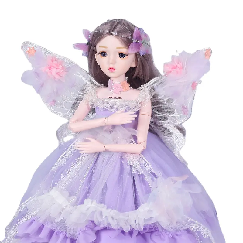 Boneka gaun kain kasa baru 60 cm, boneka musik Yade hadiah ulang tahun anak perempuan grosir