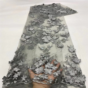 DELACE – robe de mariée multicolore en dentelle à fleurs 3d, tissu floral coloré, dernière collection - Product Image 2