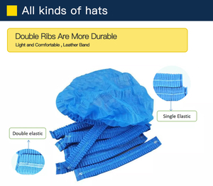 Bonnet <span class=keywords><strong>Charlotte</strong></span> jetable non tissé en PP, filet à cheveux bouffant certifié CE pour usage hygiénique - Product Image 6