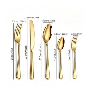 Modern <b>and</b> Elegant Stainless Steel Cutlery Set Including <b>Knife</b> <b>Fork</b> Spoon Suitable for Restaurants Weddings <b>and</b> Hotels - Product Image 2