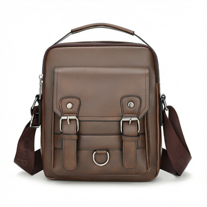 Men's Genuine Leather <b>Small</b> Lightweight Zipper Anti-Theft Durable Sling Bag Crossbody <b>Chest</b> Pack Travel Shoulder Bag Outdoor - Product Image 1