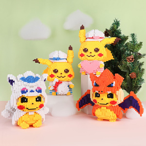 Mini blocs de construction de dessin animé Offre Spéciale, Mini brique de dessin animé, monstre de poche, pikached, diamant, pokemon, figurines, jouets - Product Image 2