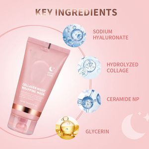 Koreaanse Elasticiteit Gehydrolyseerd Zorg Collageen Vitamine C Crème 'S Nachts Gezicht Inwikkeling Peel-Off Masker Met Handige Peel Verpakking Verpakking - Product Image 3