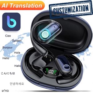 Audífonos YYK-Q17 con Traducción <span class=keywords><strong>de</strong></span> Idiomas en Tiempo Real por IA, V6.1, Auriculares Deportivos con Gancho para la Oreja, Ideales para Negocios y Estudios, Azul Rey - Product Image 1