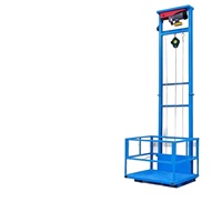 Monte-charge Électrique Hydraulique pour Usines, Type Rail, Petit Ascenseur Simple/Double Rail, Anti-Chute, Commande par Bouton