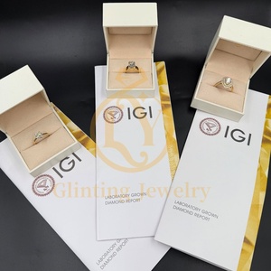 Anillo de Diamante Cultivado en Laboratorio con Corte Ovalado Certificado por IGI, Diamantes CVD HPHT Hechos a Medida, Oro Sólido de 14k y 18k para Anillos de Compromiso y Joyería - Product Image 4
