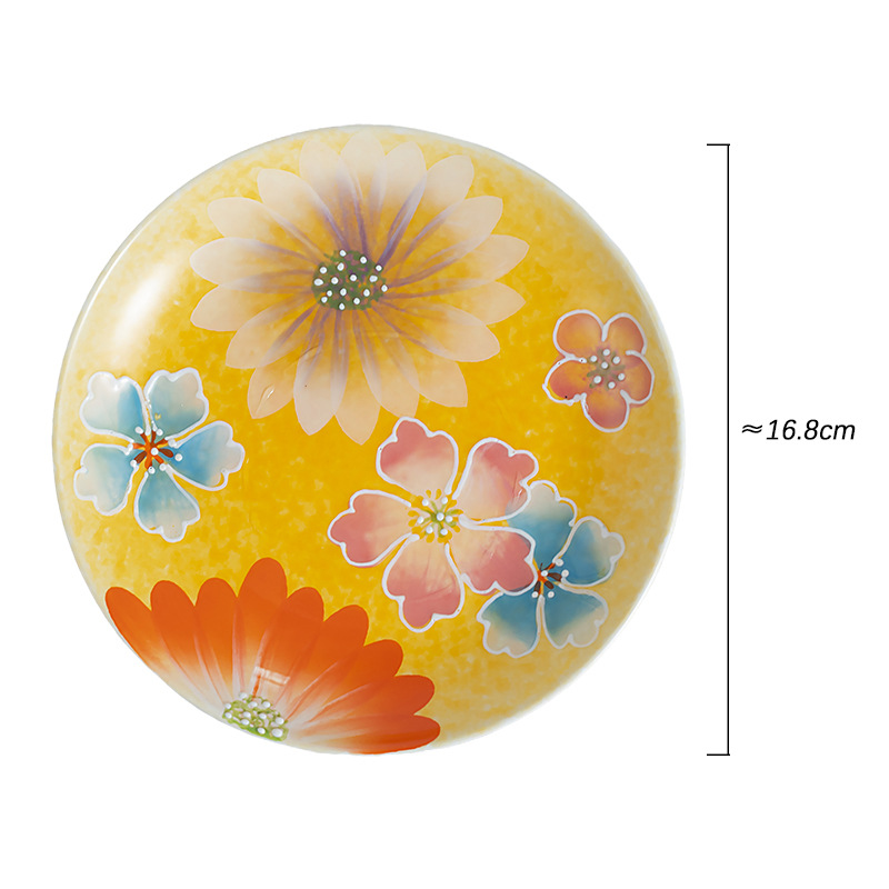 Assiette Dishpoint-amour de fleurs/orange doré