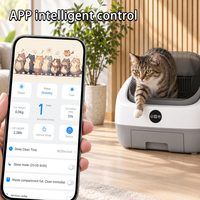 Caixa de Areia Inteligente para Gatos com Limpeza Automática, Controle por APP, Abertura Superior, Grande Capacidade, OEM ODM