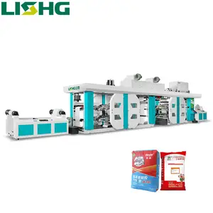 Central Drum Type Flexo Printing Machine 4+4 Color Cement Woven Bag Flexo Press