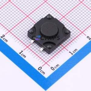 TS018A-TBY1FH5.0 Tactile Switch SMD-4P,12x12mm Switch Single Pole Single Throw Round Button 2.5N Vertical Mount - Product Image 1