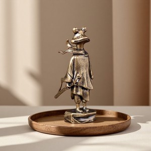 Statue de <span class=keywords><strong>grenouille</strong></span> en laiton, artisanat en cuivre antique, mini ornement de <span class=keywords><strong>grenouille</strong></span> <span class=keywords><strong>debout</strong></span>, décoration métallique pour la maison, le bureau, la table à thé, le jardin, cadeaux - Product Image 1