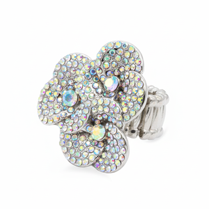 Principessa taglio AB cristallo intarsio anello elasticizzato rodio placcato oro geometrico croce numero forme alla moda lega di rame per i bambini - Product Image 2