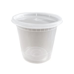 Одноразовые прозрачные круглые пластиковые стаканы из полипропилена для горячих супов с крышкой, объемом 8, 12, 16, 20, 24, 32, 48, 64 унции. - Product Image 6