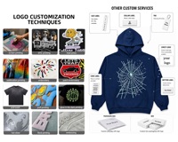 Sweat à capuche unisexe surdimensionné 350 GSM en mélange de coton, logo personnalisé, vente en gros, pull-over imprimé motif toile d'araignée et étoile, streetwear