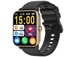 J01 Smartwatch für Männer und Frauen BT-Anruf Fitness-Tracker Herzfrequenz-Blutdruckmessgerät 1,83 Zoll Großes TFT-Display Silikonarmband IP68 - Product Image 3