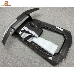 อัพเกรดเป็นฝากระโปรงท้ายคาร์บอนไฟเบอร์แบบแห้งสไตล์ Performante พร้อมปีกสปอยเลอร์หลังสำหรับรถยนต์แลมโบ ฮูราแคน LP580 LP610 ปี 2014-2018 - Product Image 3