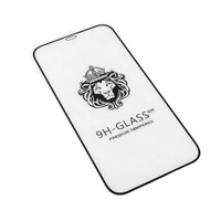 Protecteur d'écran en verre trempé 9H pour iPhone 11 12 13 Mini 14 Plus 15 Pro Max Lion Full Glue Mobile Glass Design