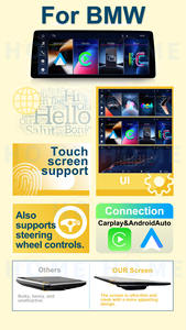 Système multimédia central de voiture sans fil Carplay 12,<span class=keywords><strong>3</strong></span> " pour BMW Série <span class=keywords><strong>3</strong></span> E90 E91 E92 2004-2012 GPS Navi Android Auto Linux - Product Image 3