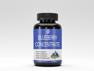 Capsules de concentré de myrtille en marque blanche OEM, 120 unités, complément alimentaire, soutien antioxydant pour la santé des yeux, du cerveau et de la peau - Product Image 1