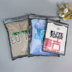 Mattierte Benutzerdefinierte Logo-Reißverschlussbeutel für Kleidung Unterwäsche Verpackung für T-Shirt-Verpackung Kleidungsstücke Ziplock-Beutel - Product Image 4