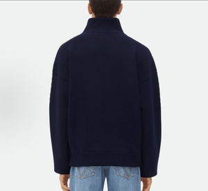 <span class=keywords><strong>Pull</strong></span> surdimensionné personnalisé pour homme, col châle en V, <span class=keywords><strong>pull</strong></span> en tricot d'hiver - Product Image 3