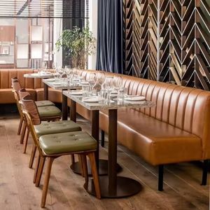 Nuevo diseño, muebles para restaurante, cafetería, tienda de hamburguesas, Bar, KTV, <span class=keywords><strong>Club</strong></span>, sofá de terciopelo, cabina seccional, asientos - Product Image 2