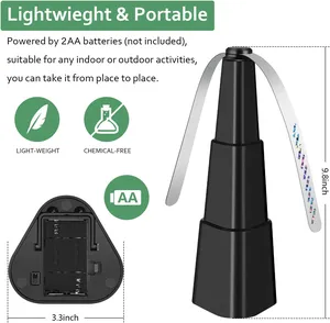 재고 있음 <span class=keywords><strong>2</strong></span> <span class=keywords><strong>3</strong></span> 4 팩 휴대용 후크 비행 팬 자동 피크닉 음식 플라이 팬 테이블 실내 야외 식사 플라이 구충제 팬 - Product Image 4