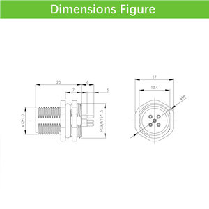 Connecteur plastique M12 4 broches 3 broches mâle, câble moulé sur mesure, connecteur circulaire IP67 étanche, câble M8 - Product Image 3