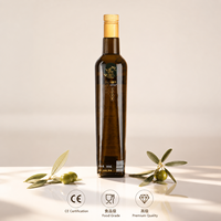 Bouteille en verre personnalisée pour huile d'olive 250ml 500ml, bouteilles d'huile ambrées foncées/noires mates pour l'emballage de l'huile d'olive avec bouchon doré, vente en gros