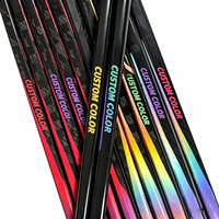 Bâton de hockey sur glace en fibre de carbone à marque blanche, courbes de lame multiples, emballage personnalisé, marquage pour la chaîne de vente au détail de hockey, approvisionnement en gros